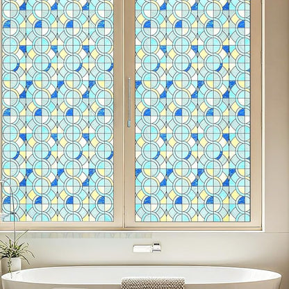 Window Privacy Film, Frosted Glass Decorative Static Cling, Removable Sun by ADDHERES