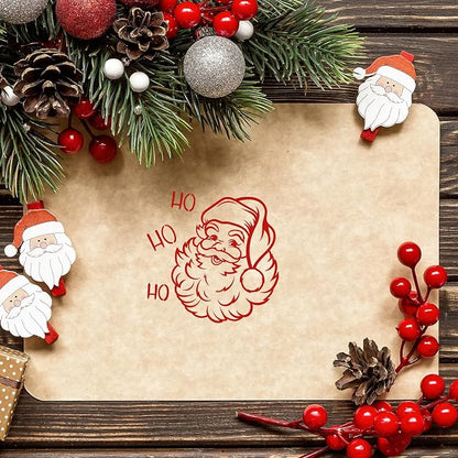 Whaline 5 Sheet Christmas Clear Stamps Wreath Snowman Gnome Silicone - Image 4