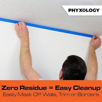 No-Residue 2 Inch, 60 Yard Blue Painters Tape 1 Pk. Easy-Tear, Pro-Grade - Image 4