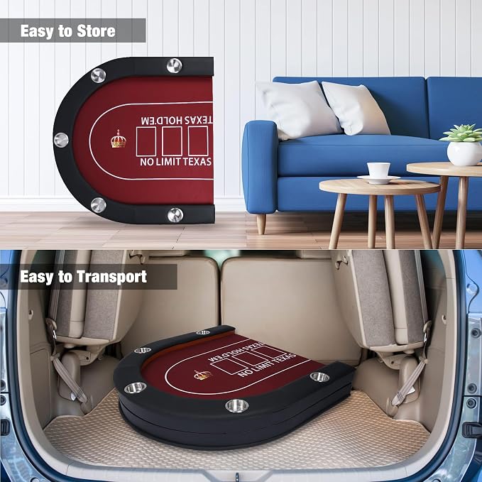Upgrade 91'' Foldable Poker Table - Image 6