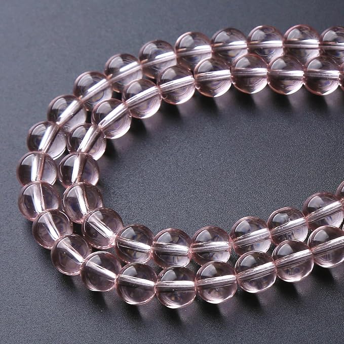 36pcs 10mm Pink Crystal Glass Beads Round Loose Spacer Beads - Image 4