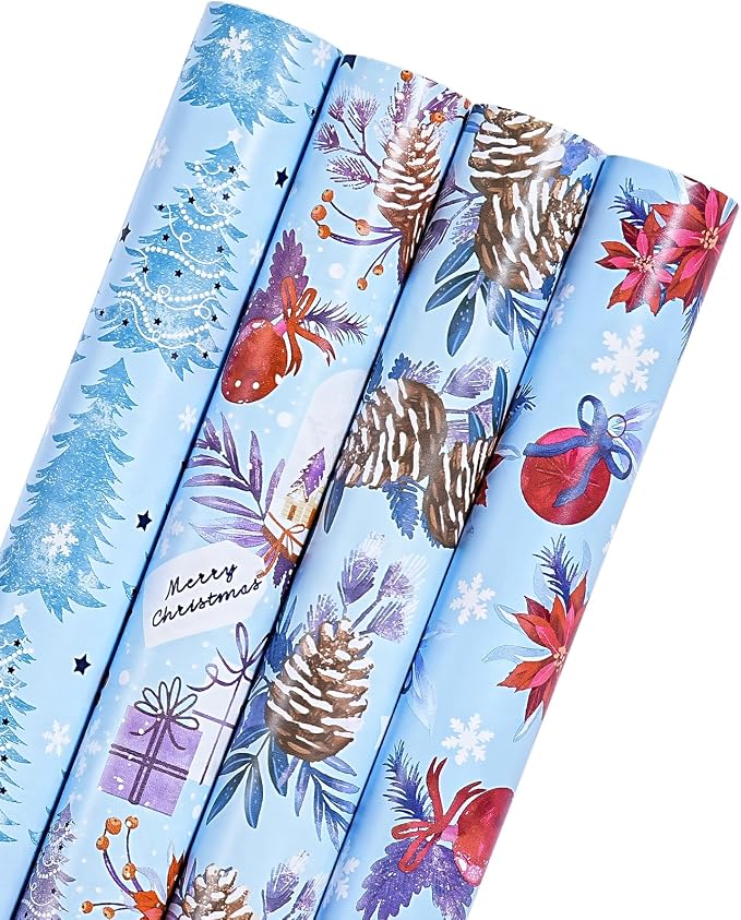 WRAPAHOLIC 30 Inch Christmas Wrapping Paper Roll by WRAPAHOLIC