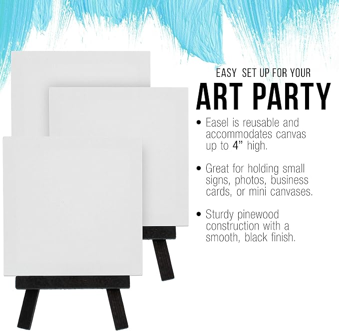 U.S. Art Supply 3" x 3" Stretched Canvas - Image 5