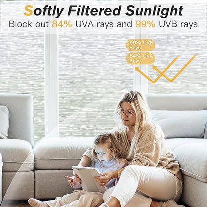 Haton Window Privacy Film, Frosted Glass Privacy Window Clings, Sun Blocking - Image 6