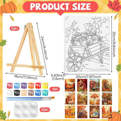 Zhanmai 12 Pack Pre Drawn Canvas - Image 2