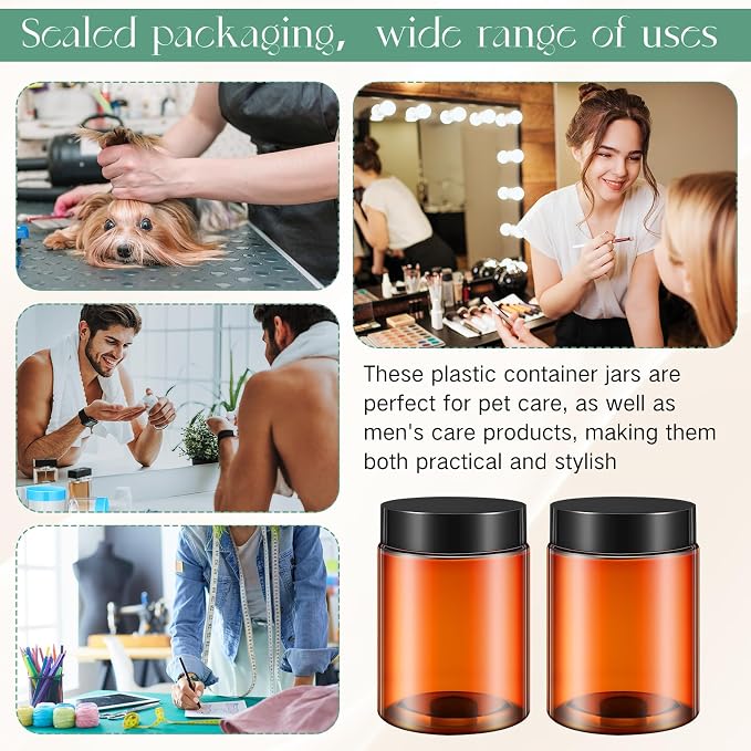 SATINIOR 12 Pack 10 oz Plastic Container Jars - Image 5