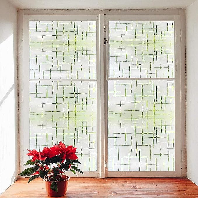 Finnez Frosted Window Film Non-Adhesive, Frosting Privacy Film - Image 4