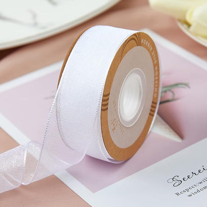 1 Inch Wide Sheer Chiffon Ribbon - Image 2