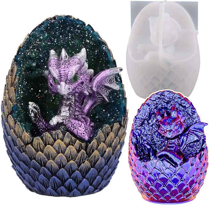 Vertical Dragon Egg Mold Dinosaur Mold Silicone Mold by ESEENSSiliconeMolds