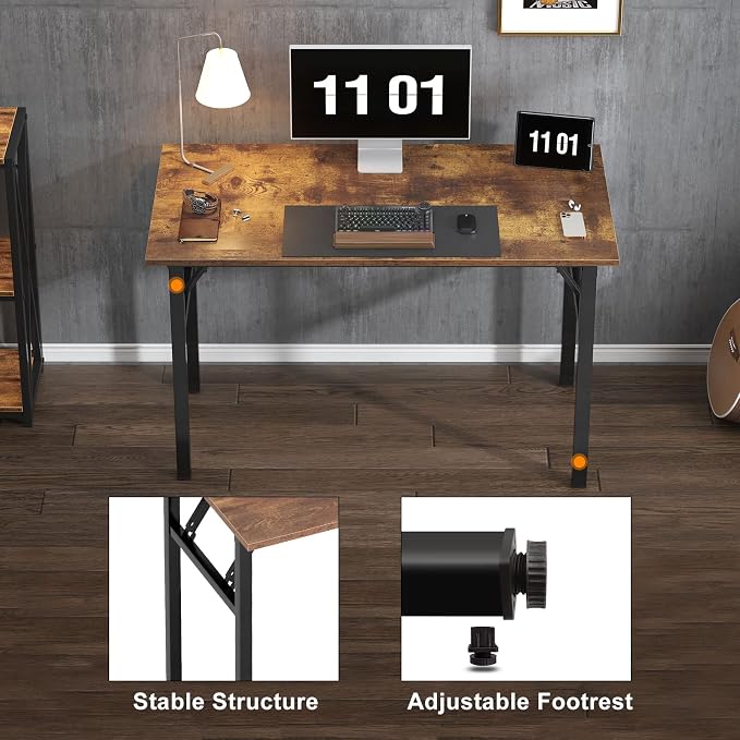 Need 39.4 inches Computer Desk for Small Space Small Folding Table Small - Image 8