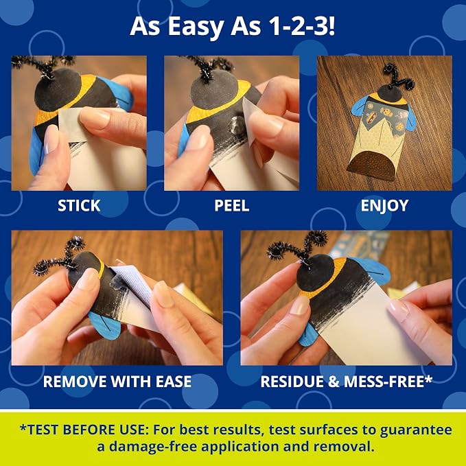 Glue Dots Double-Sided Removable Dots, 3 Pack includes 3 rolls of 200 - Image 3
