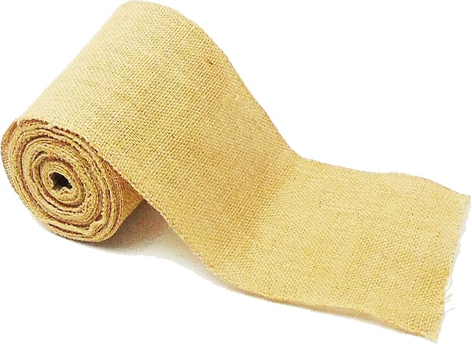 AAYU Natural Jute Burlap Ribbon Roll Brown 3 inch 90 feet 30 Yards, DIY Gift - Image 2