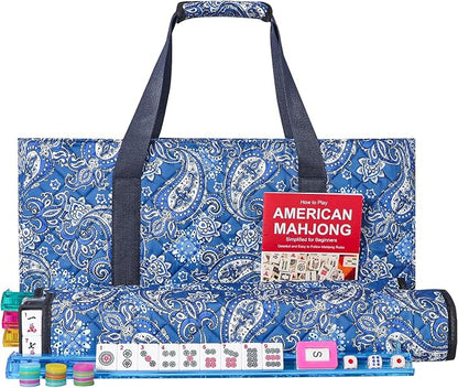 American Mahjong Game Set, 166 Quality White Tiles, 4 All-in-One Color by GUSTARIA
