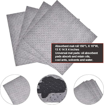 Aain® Universal Absorbent Roll, High Weight Absorbent Mats, Oil Absorbent Pads - Image 3