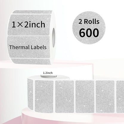2x1 Inch Holographic Thermal Labels, Waterproof Self-Adhesive Shipping Barcode - Image 2