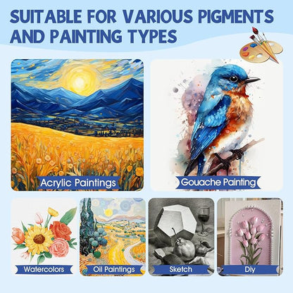 FUMILE Stretched Canvas for Painting, Blank Canvases for Painting Multi 12 Pack - Image 5
