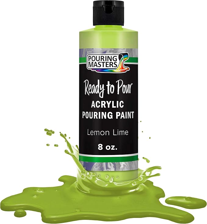 POURING MASTERS Lemon Lime Acrylic Ready to Pour Pouring Paint by Pouring+Masters