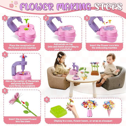 Fabric Flower Bouquets Toys – Mess-Free Flower Crafts - Image 4