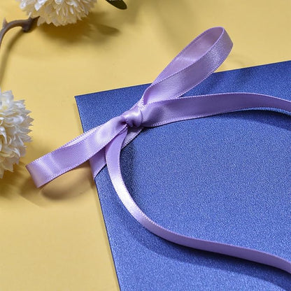 3/8" x 100 Yards Light Lilac Polyester Satin Ribbon Single Faced Bulk Fabric - Image 2