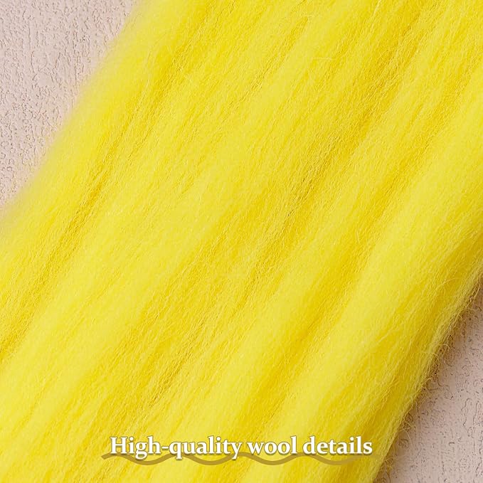 QMNNMA Wool Roving Bulk, 14.1oz Needle Felting Wool, Super Wool Chunky Yarn - Image 2