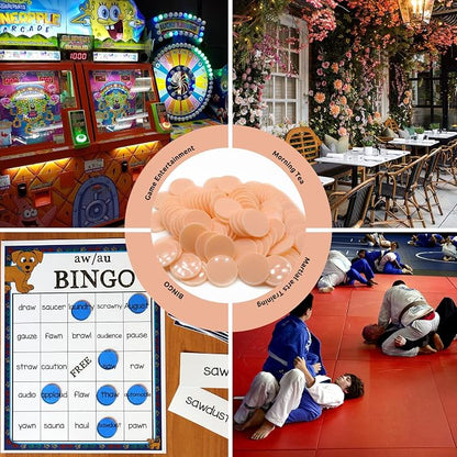 Set of 100 Opaque Plastic Learning Counters Mini Poker Chips Game Tokens - Image 5