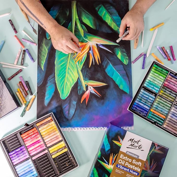 Mont Marte Extra Soft Oil Pastels Vibrant Hues Premium 120pc, Versatile Art - Image 5
