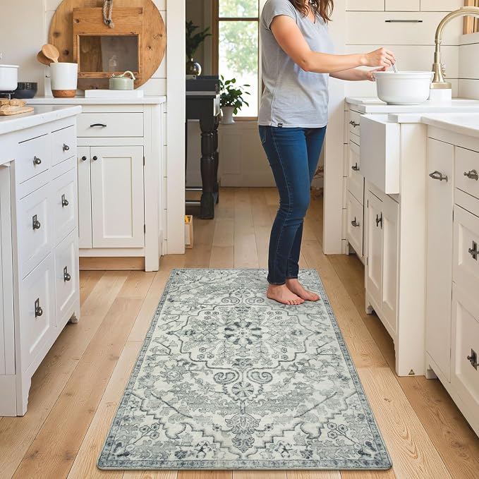 Lahome Bohemian Floral Medallion Area Rug - Image 3