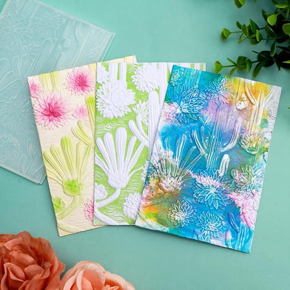BAOFALI 3D Embossing Folder for Card Making, Beautiful Cactus and FlowerClear - Image 5