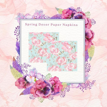 20-ct 13x13 Flowers Paper Luncheon Decoupage Napkins, 3-Ply Servilletas Printed - Image 6