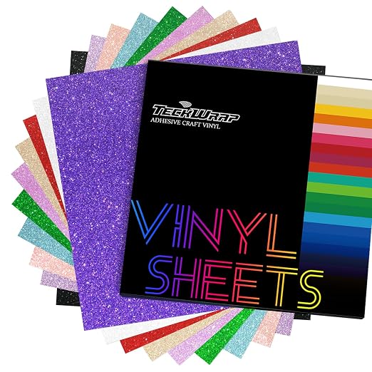 TECKWRAP Shimmer Vinyl Glitter Adhesive Sheets by TECKWRAP