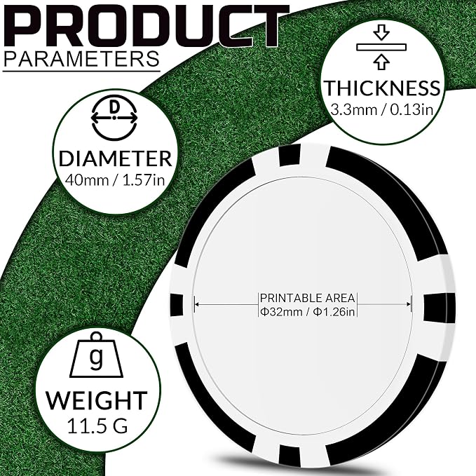 50 Custom Poker Chips, Personalized - Image 2