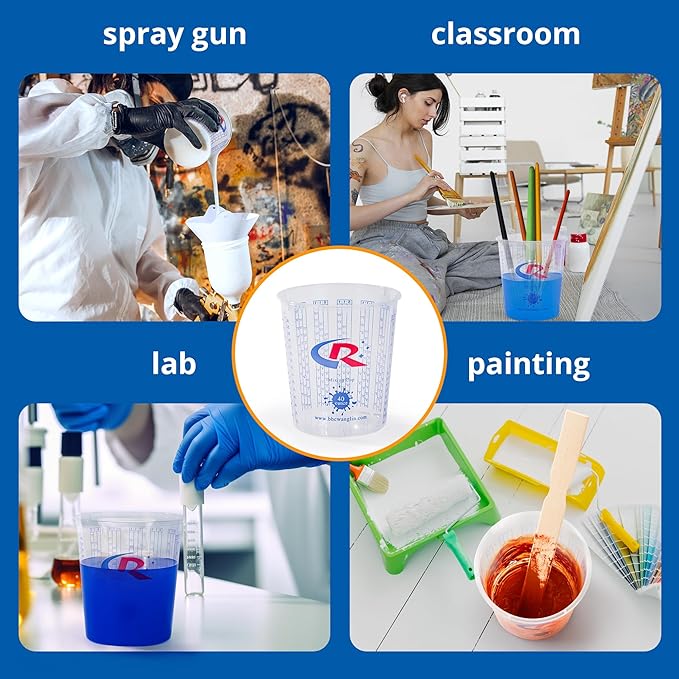 Paint Mixing Cup 40 Ounce, Accurate Measurements in Ratios and OZ. and ML - Image 2