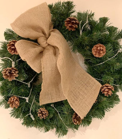 KINJOEK 5 Inch Wide 11 Yards Burlap Ribbon, Natural Jute Fabric Ribbon Crafts - Image 6