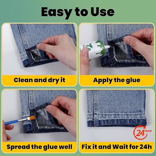 Fabric Glue Permanent, 60ml Super-Strong Clear Washable Fabric Adhesive - Image 5