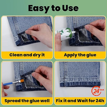 Fabric Glue Permanent, 60ml Super-Strong Clear Washable Fabric Adhesive - Image 5