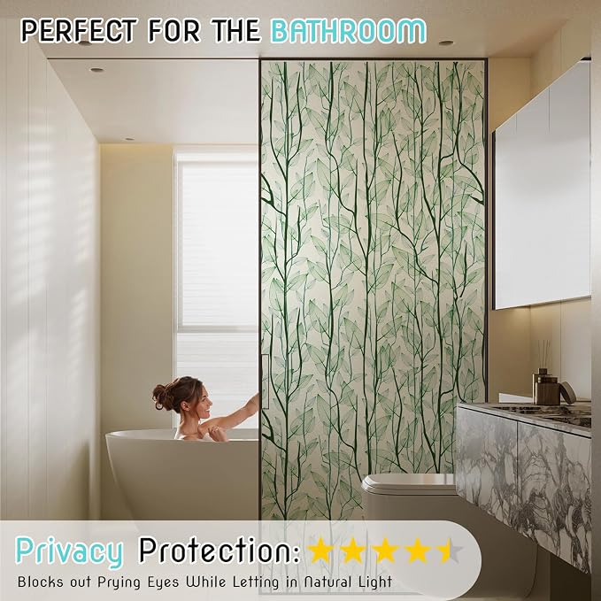 DKTIE Window Film Privacy with Installation Tools, Decorative Stained Glass - Image 2