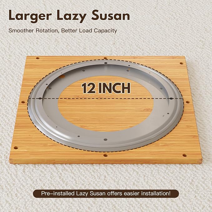 XIMN 360° Rotating Bamboo CD/DVD Shelf - Image 7