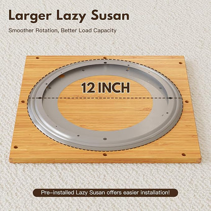 XIMN 360° Rotating Bamboo CD/DVD Shelf - Image 7