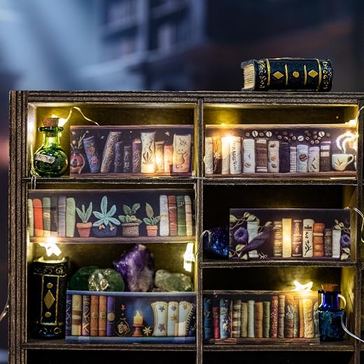 Magician’s Bookcase PET Tapes – 6 Rolls of Fantasy Embroidery-Style Bookcase - Image 5