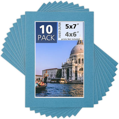 Mat Board Center, 5x7 for 4x6 Dynamic Blue Color Mats by MatBoardCenter