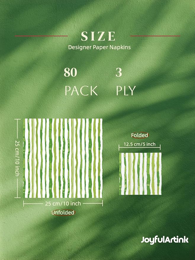 80 Pack Designer Cocktail Beverage Napkins, 3-Ply 5x5-inches Disposable - Image 4