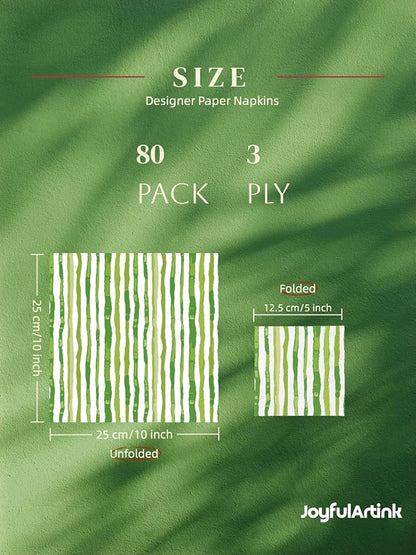 80 Pack Designer Cocktail Beverage Napkins, 3-Ply 5x5-inches Disposable - Image 4