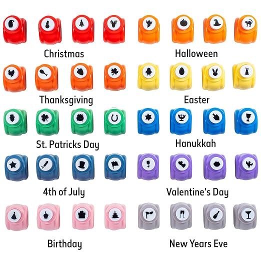 Every Occasion Year Round Scrapbook Paper Holiday Punchers-40 Unique Designs - Image 6