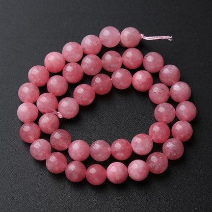 60pcs 6mm Natural Rose Pink Chalcedony Stone Round Loose Beads - Image 5