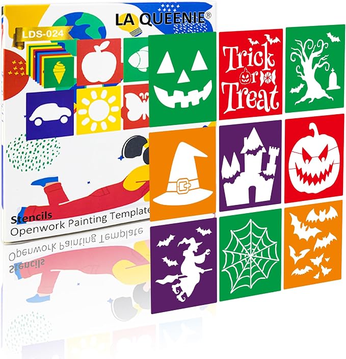 24 Pieces for Kids, Large Drawing Chalk, 8 Inches Washable Shape Template Kit - Image 6