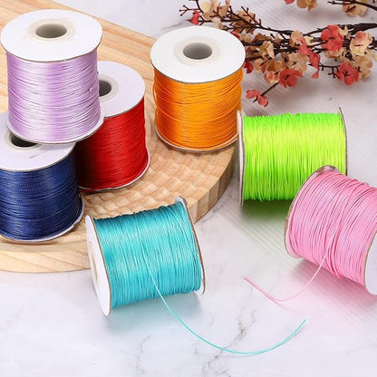 MECCANIXITY Waxed Cord 0.5mm Waxed Polyester Cord 175 Yard Wax String - Image 4