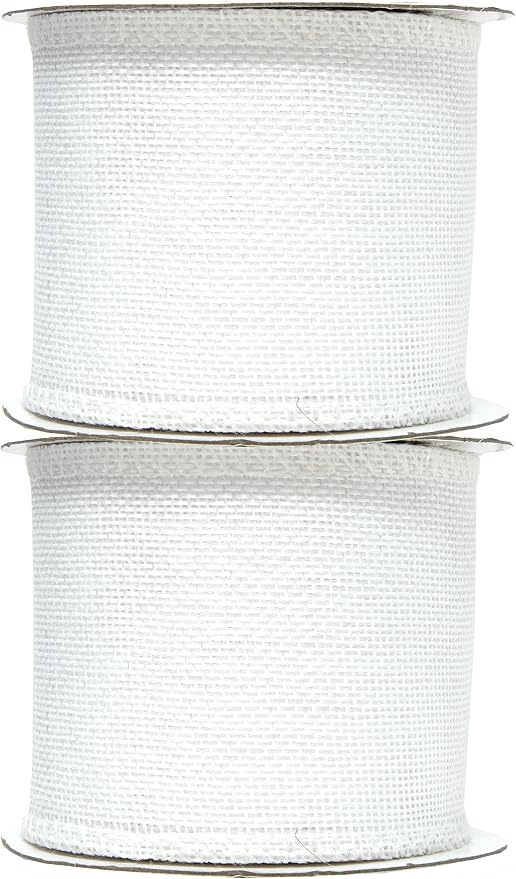 Mandala Crafts White Burlap Ribbon 3 Inches Wide Jute Ribbons - Image 2