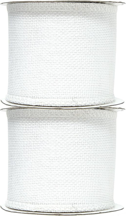 Mandala Crafts White Burlap Ribbon 3 Inches Wide Jute Ribbons - Image 2