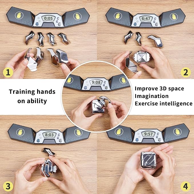 Metal-Puzzles Brain-Teaser 3D-Toys: Fidget-Toys Cool-Gadgets-Stuff - Image 4