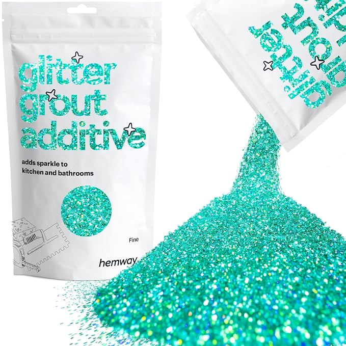 Hemway Glitter Grout Additive add Sparkle to Mosaic Tiles, Wet Rooms, Tiled by Hemway